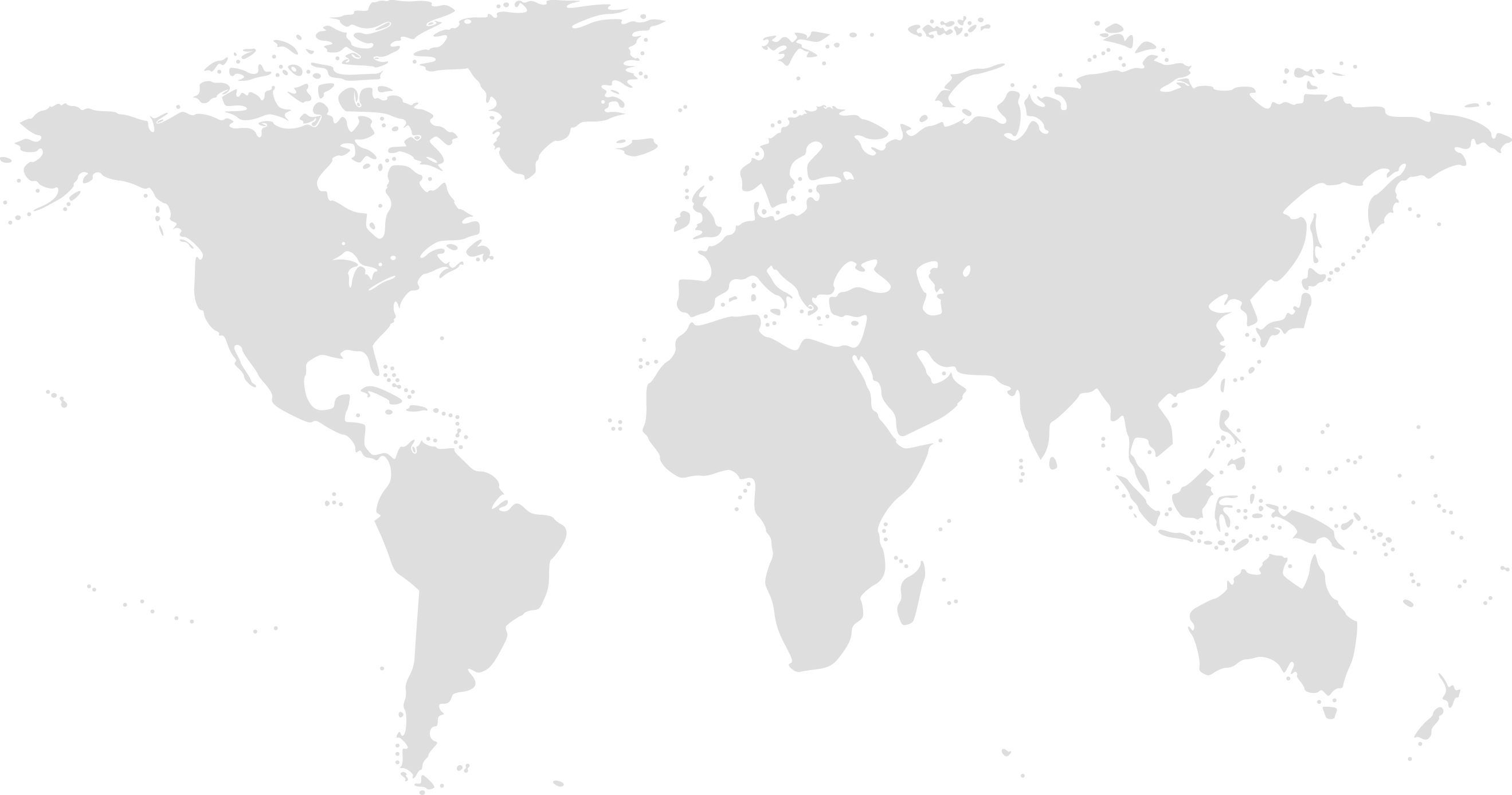 World map showing global client locations